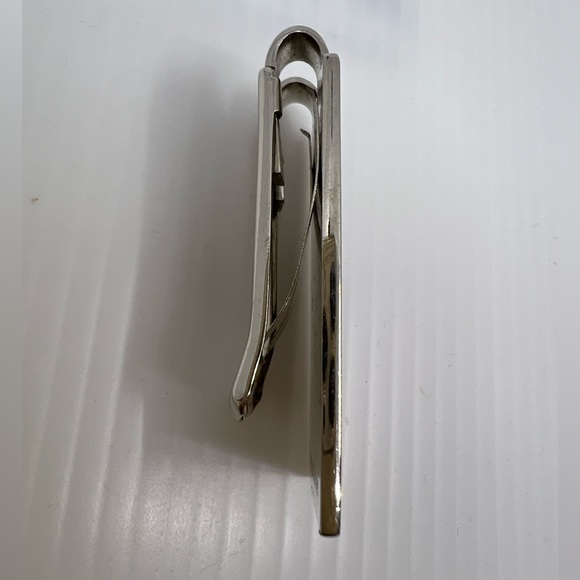 Burberry Silver-Tone Wide Nova-Check-Patterned Tie Bar - Picture 2 of 4